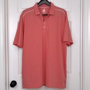 Johnnie-O Polo Shirt Short Sleeve Size XXL Salmon with White Piping
